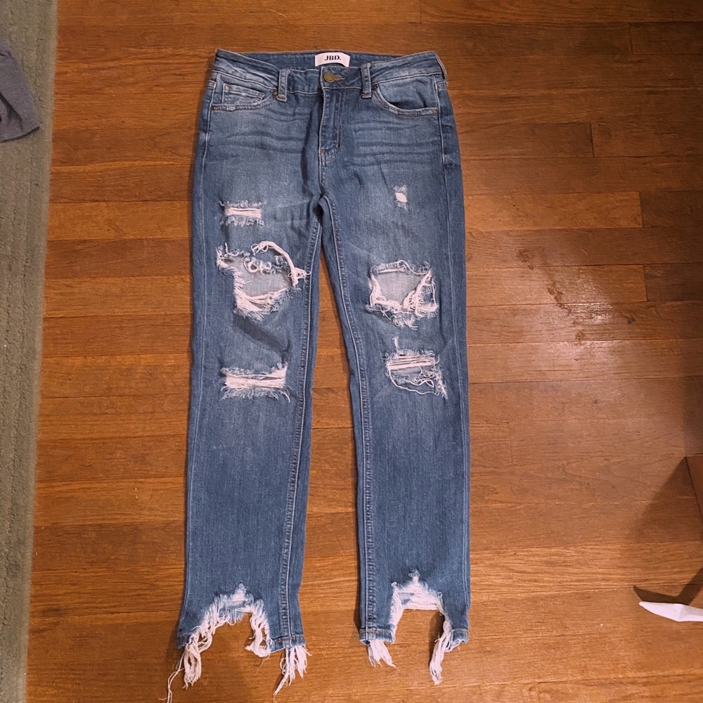 JBD mid rise distressed jeans